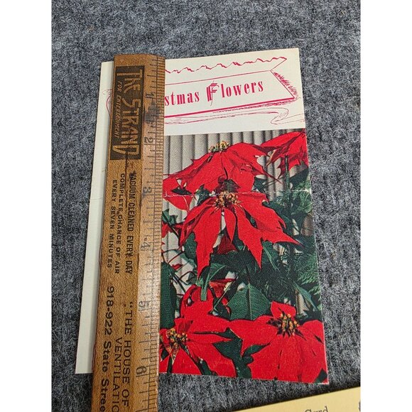 Vtg Christmas Dudleys Flowers Advertising Brochure & School Briefs Request Card - Picture 10 of 10